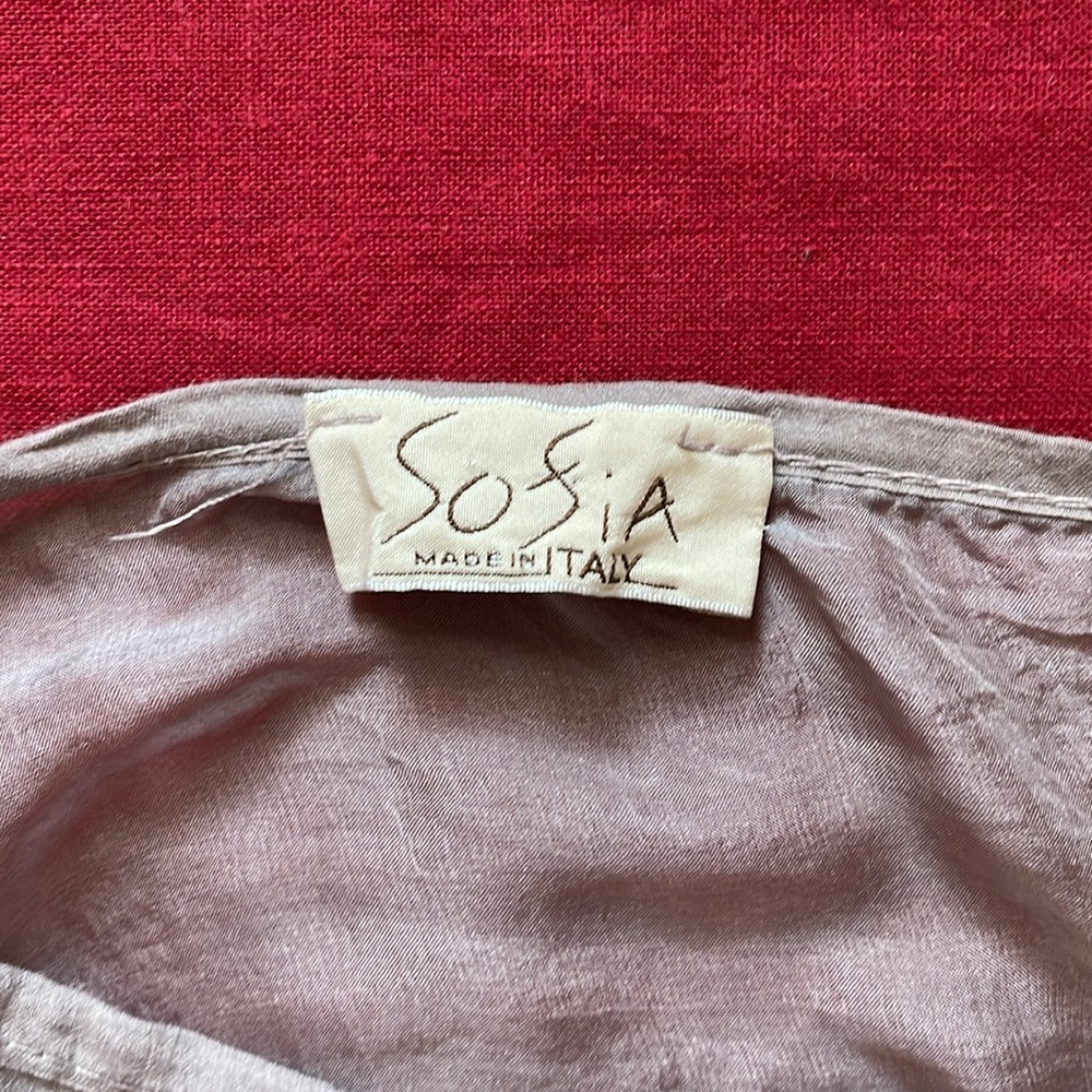 Sofia Sz M (?) Light Gray Oversized Silk Blouse. Made in Italy - Picture 8 of 16